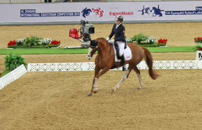 Roberta Sheffield and Double Agent during their CPEDI3* Freestyle. Photo by Susan Stafford-Pooley
