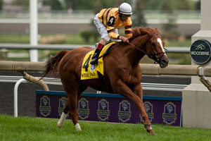 John Velazquez guides Wise Dan to victory in the $1,000,000 Ricoh Woodbine Mile. Photo by Michael Burns Photography