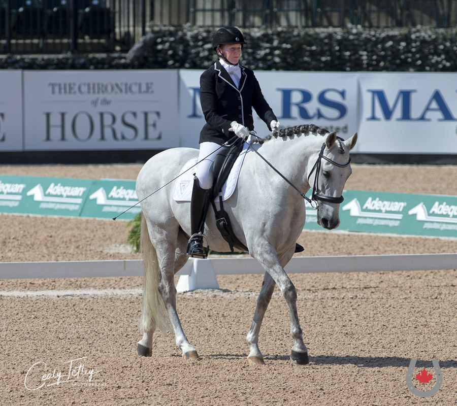 Winona Hartvikson was the leading rider for Canada in the Para-Dressage Team Test, scoring 70.000% aboard Ultimo.