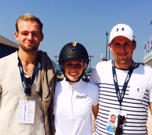 Germany's Laura Klaphake with her brother Felix (left) and boyfriend Patrick Döller.