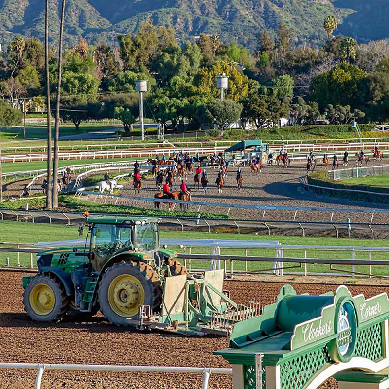 Last week the Santa Anita main track was closed for more analysis and the training track was flooded with horses. Vanessa Ng Photo