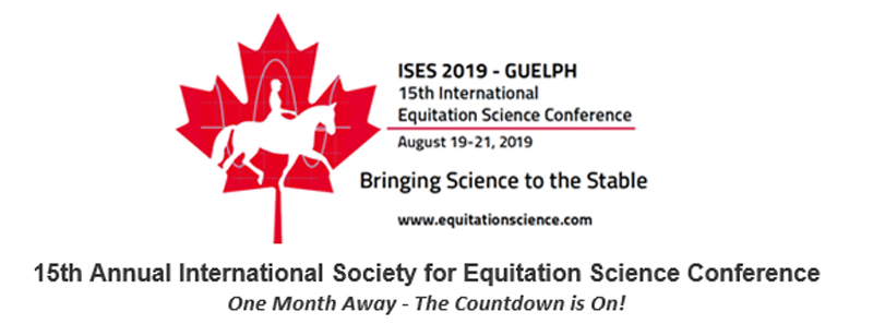 There’s just one month to go until the 15th Annual International Equitation Science Conference takes place at the University of Guelph August 19 - 21, 2019.