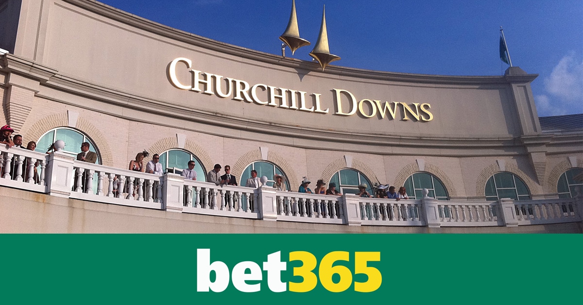 The Twin Spires at Churchill Downs; the best365 logo.