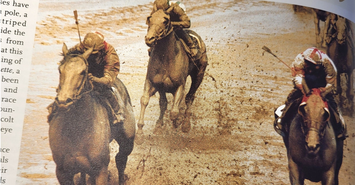 An old racing photo from a book.